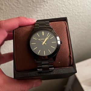 Michael Kors Black and Gold Women's Watch